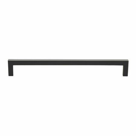 GLIDERITE HARDWARE 12-5/8 in. Center to Center Solid Square Bar Pull Matte Black 21683-320-MB-1